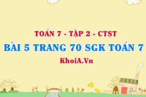 Bài 5 trang 70 SGK Toán 7 Tập 2 Chân trời sáng tạo